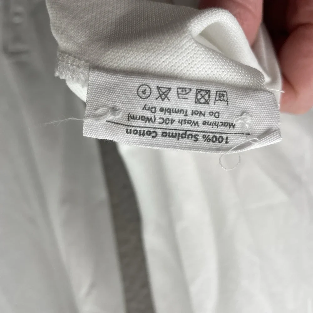 Son Of A Tailor Button Down Shirt Mens XLT Tall White Blue‎ Oxford Supima Cotton